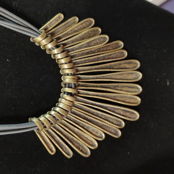 Brass Statement Necklace - Picture 3 of 6